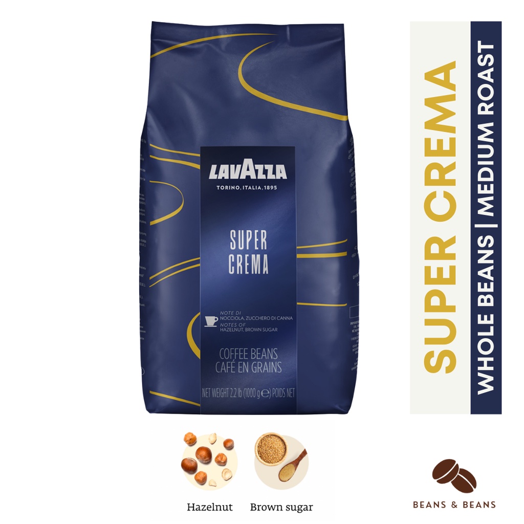 [NEW ARRIVAL!] Lavazza Super Crema Espresso Blend Medium Roast Whole ...