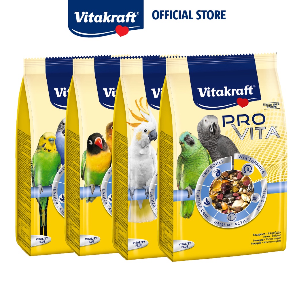 Vitakraft Pro Vita Bird Food For Budgerigar Budgie, Lovebird, Cockatiel