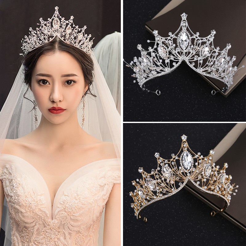 White hot sale gold tiara