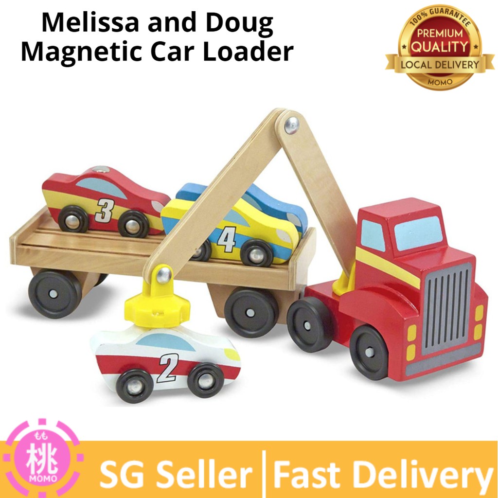 Melissa and doug semi truck clearance car carrier