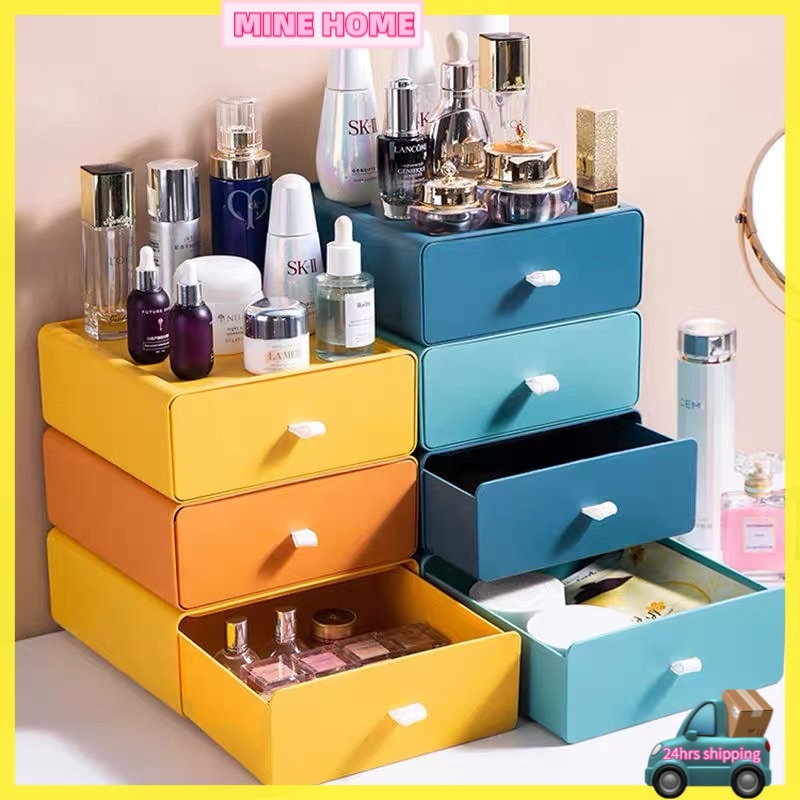 Mine Home Drawer Type Desktop Storage Box Kotak Penyimpanan Kotak Kecil ...