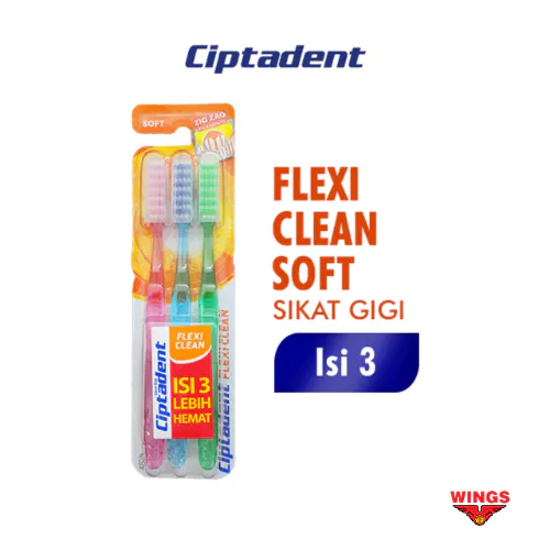 Ciptadent Sikat Gigi Flexi Clean Soft Kotak Isi 3 - Gambar 3