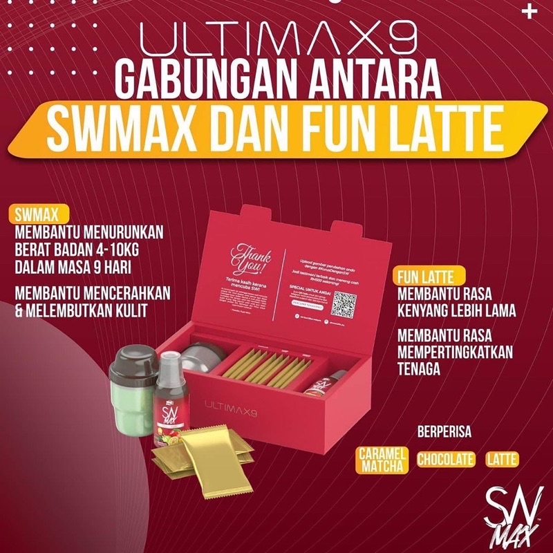 [ORIGINAL HQ + READY STOCK] SLIMMEWHITE SW ULTIMA X9 SET BOOSTER Ultimax9 SW Max