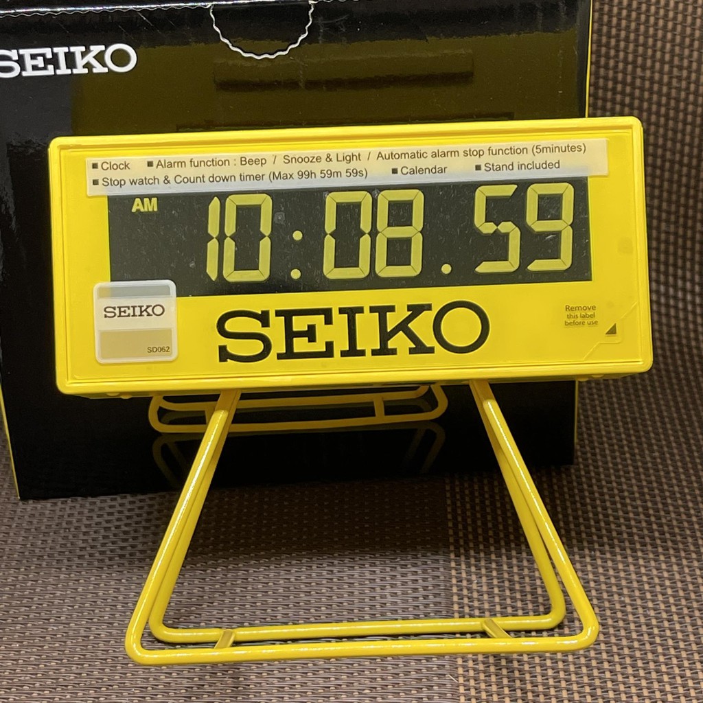 Seiko QHL062Y Sports Timer Clock Shopee Singapore