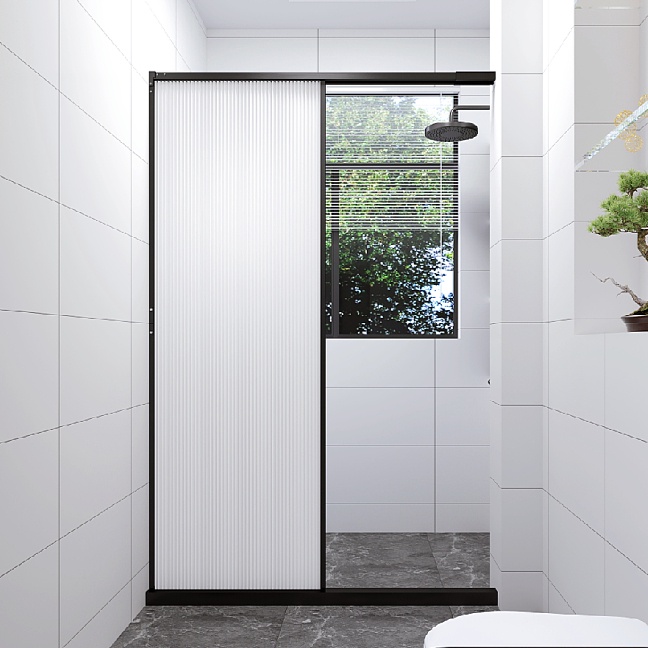 Invisible shower curtain set bath partition bathroom shower