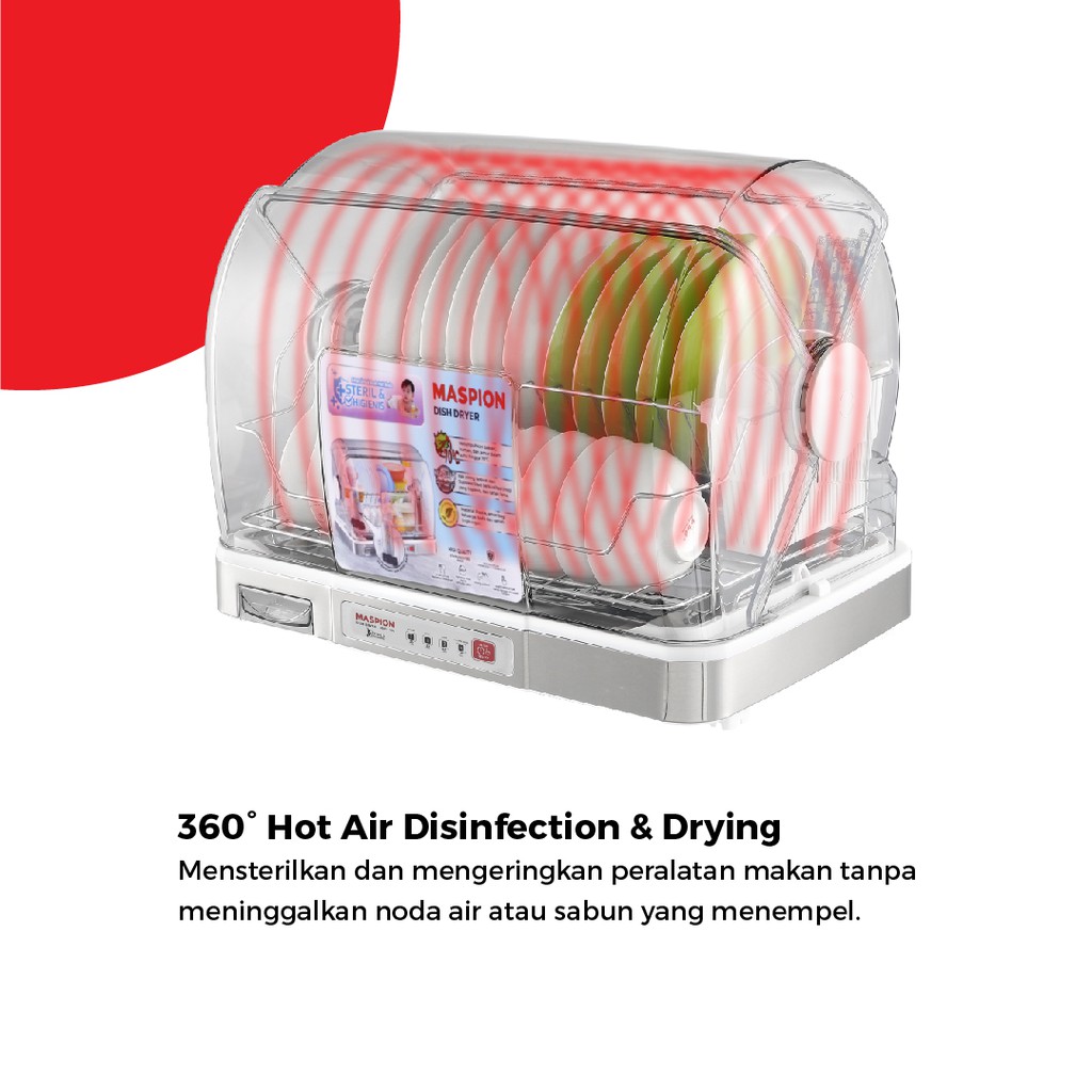 Maspion Dish Dryer Pengering Piring 40 Liter MDD-400 - Gambar 3