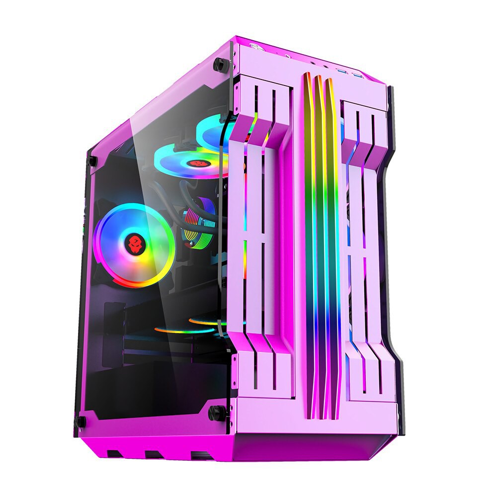 RGB Computer Case Supporting 7 Fans Customizable CPU Case Mid Tower ...