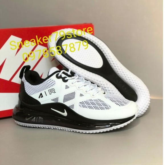 Nike AIR MAX 720 Sneakers 2021 In White Black For Men Genuine FullBox Real Picture Sneaker79store Shopee Singapore