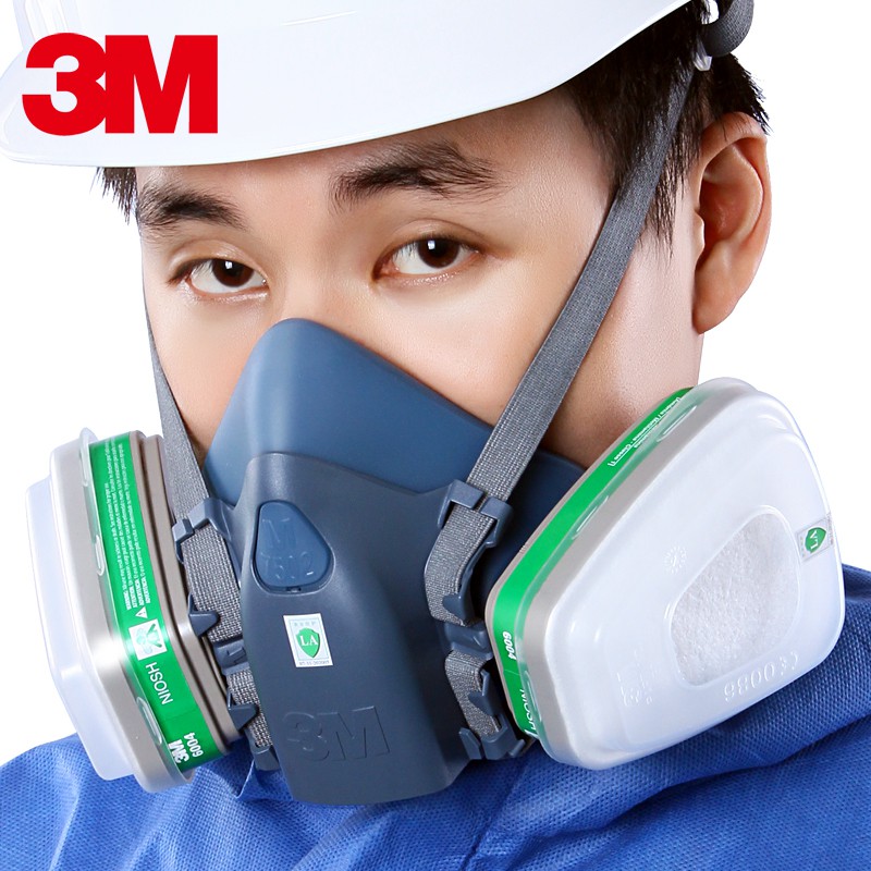 3M7502 gas mask with 6004 antiammonia formaldehyde pesticide chemical