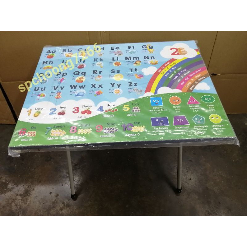 Kid Table/ABC Children Study Table 板拆铁脚小書桌 | Shopee Singapore
