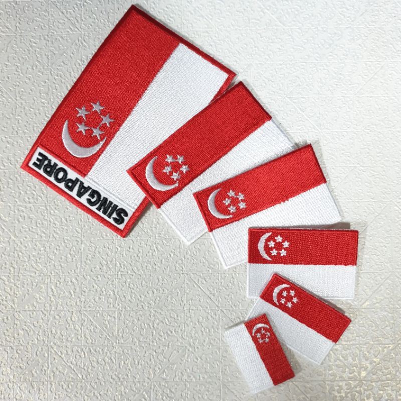 Iron On Patch Iron On Applique SG Iron On Patch Singapore Flag