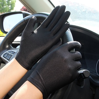 JAVIER Cycling Etiquette Gloves Fashion Anti-UV Driving Gloves Women  Elastic Men Dance Summer Thin Sun Protection/Multicolor