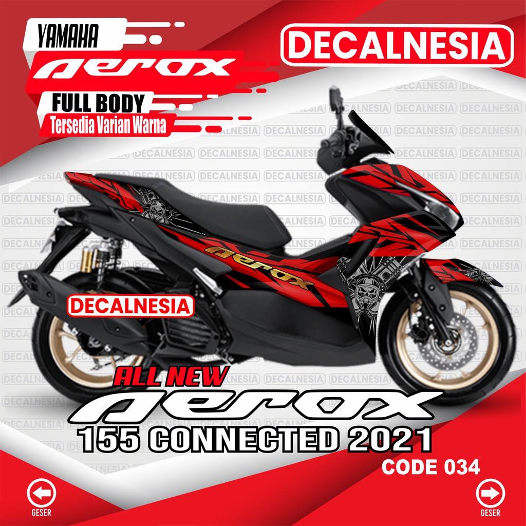 Yamaha Decal Aerox 155 Connected FullBody Sticker Aerox Connected ALL ...