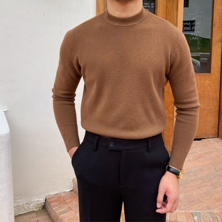 Autumn Sweater For Men Knitted Round Neck Sweater Korean Style