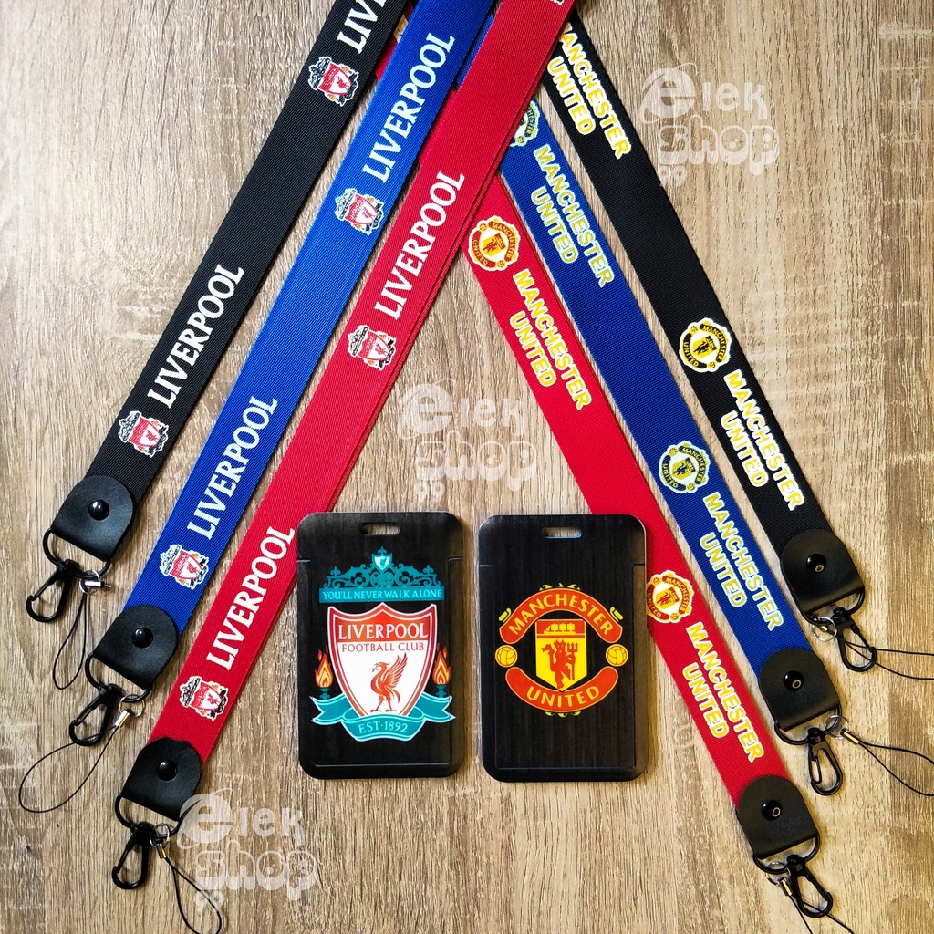 LIVERPOOL MANCHESTER Card Lanyard + Holder Team United (StrapLong