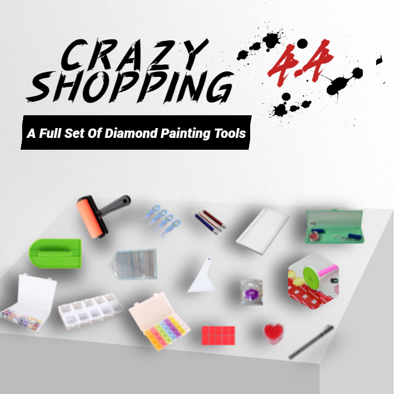 5D DIY diamond painting accessory kit, 58 grid storage box correction ...