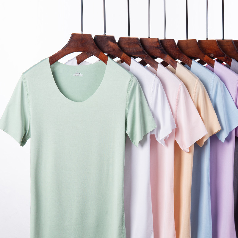 Women clothing Casual Loose Plain Shirt Short Sleeve T-Shirt women blouse Ice silk seamless  plus size short sleeve T-shirt