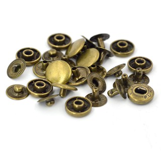 50sets Metal Snap Fasteners Press Studs Snap Buttons Poppers 10mm 655,  12.5mm 633, 15mm 831 Craft Supplies DIY 