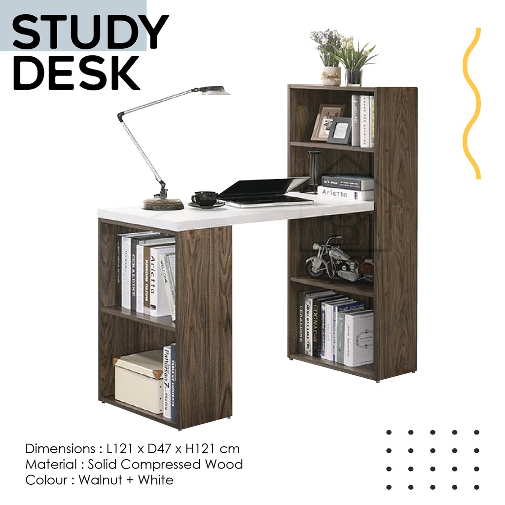 STUDY DESK WITH STORAGE SHELF/WRITING TABLE/WRTING DESK/STUDY TABLE ...