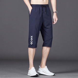 Three Quarter Pants Men 3 Quarter Pants Fashion Print Casual Shorts Cropped  3/4 Pants M-4XL