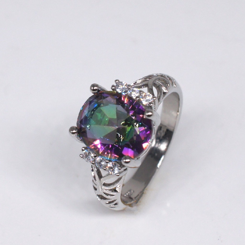 Rainbow hot sale gemstone ring