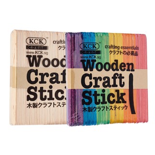Colorful Wooden Craft Sticks 200pcs Popsicle Sticks for Crafts Natural Jumbo Sawtooth Wooden Sticks for DIY Craft Kids Education Supplies