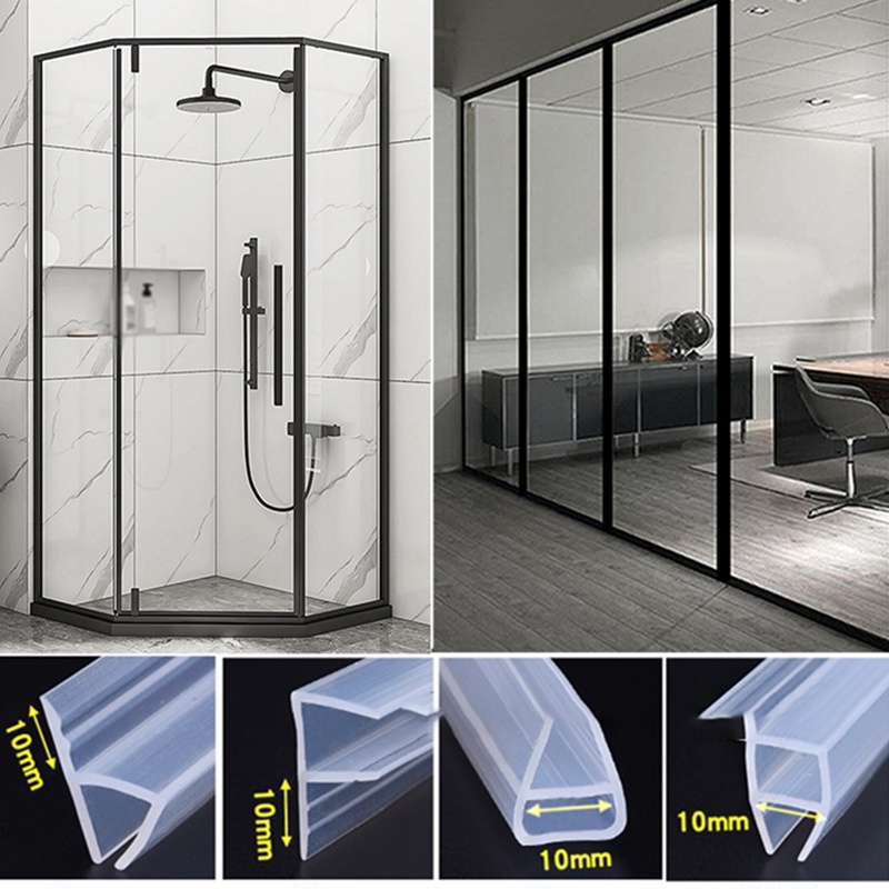 2M Bath Shower Door Seal Strip Glass Thickness 6- 12mm Rubbe Bath Door ...