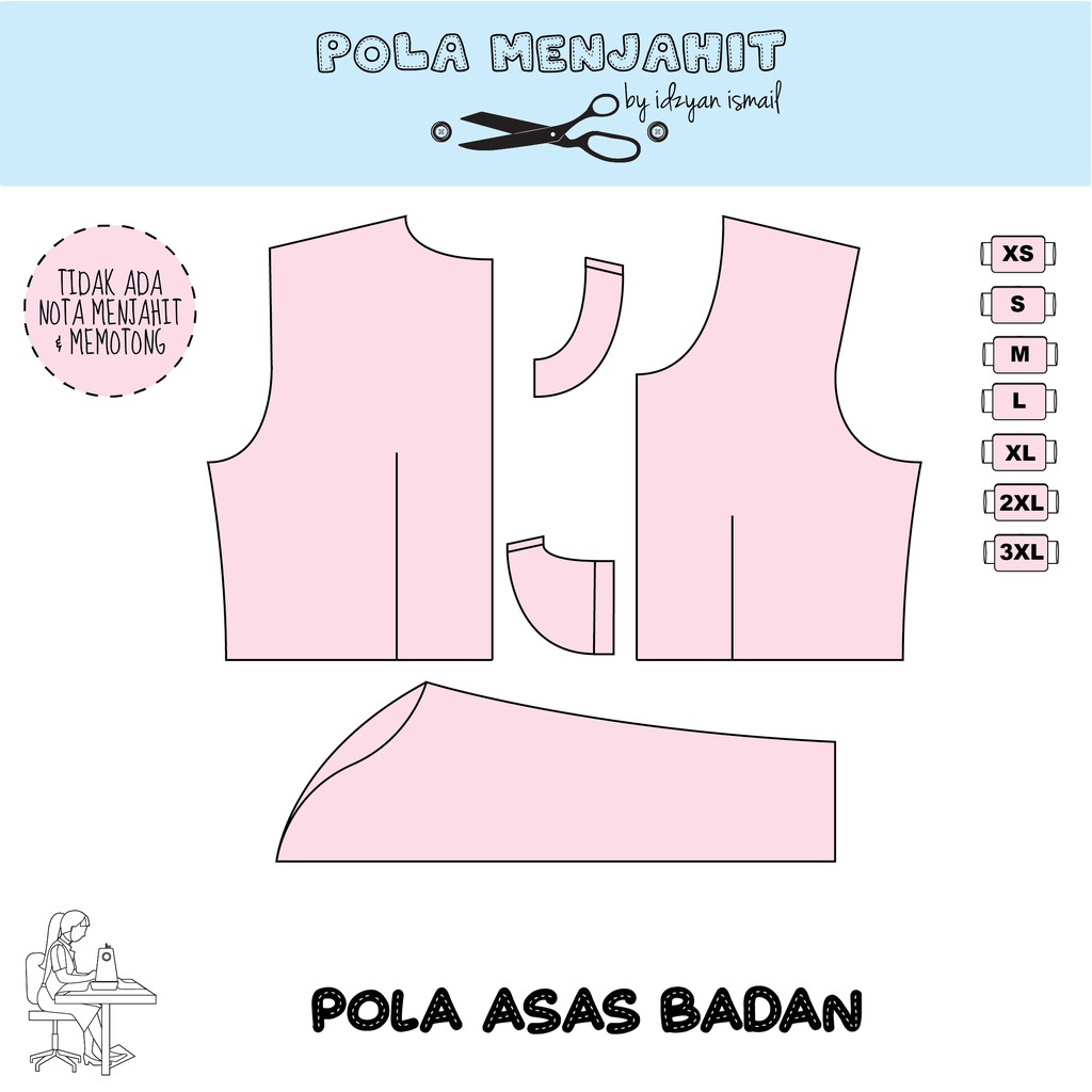 BASIC PATTERN | ADULT BODY BASIC PATTERN | BASIC Borice SEWING PATTERN ...