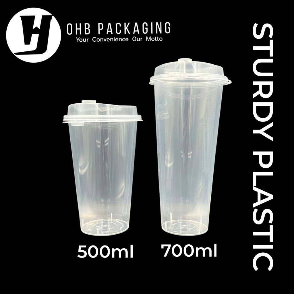 [Ready Stock SG] [100pc] 360ml/500ml/700ml Hard Sturdy Plastic PP Cups ...