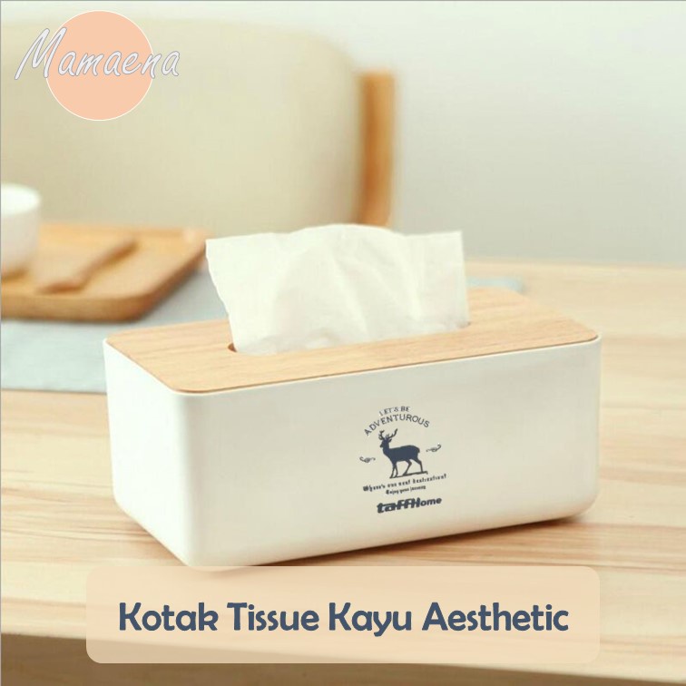 PUTIH KAYU Aesthetic Wooden Tissue Box Aesthetic Tissue Box Aesthetic