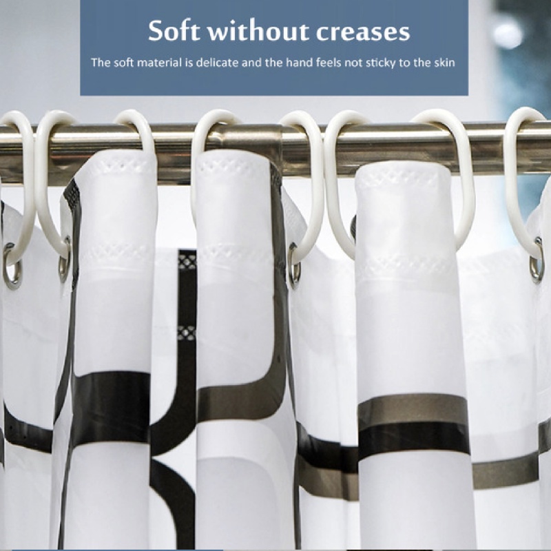Bathroom Shower Curtain 180 x 200/180cm Thicken PEVA Waterproof Shower ...