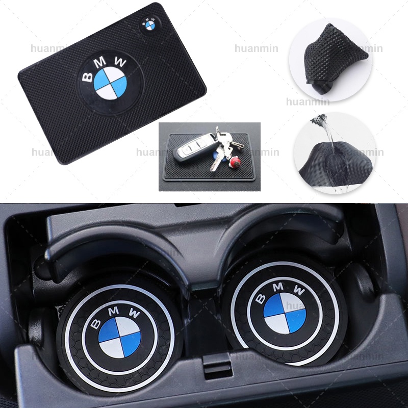 [Thickening] BMW Car Magic Anti-Slip Mat Water Cup Coaster Pad Non-slip Mat Gel Waterproof Holder Interior Accessories For BMW F10 F30 F45 G30 X1 X2 X3 X5 E90 M3 G30 G20 E60