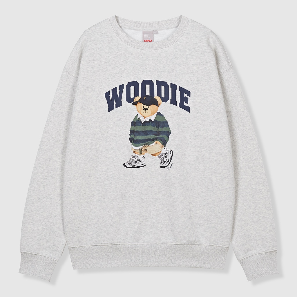 SPAO Woodie Graphic Sweatshirt For Men and Women SPMWC12C13