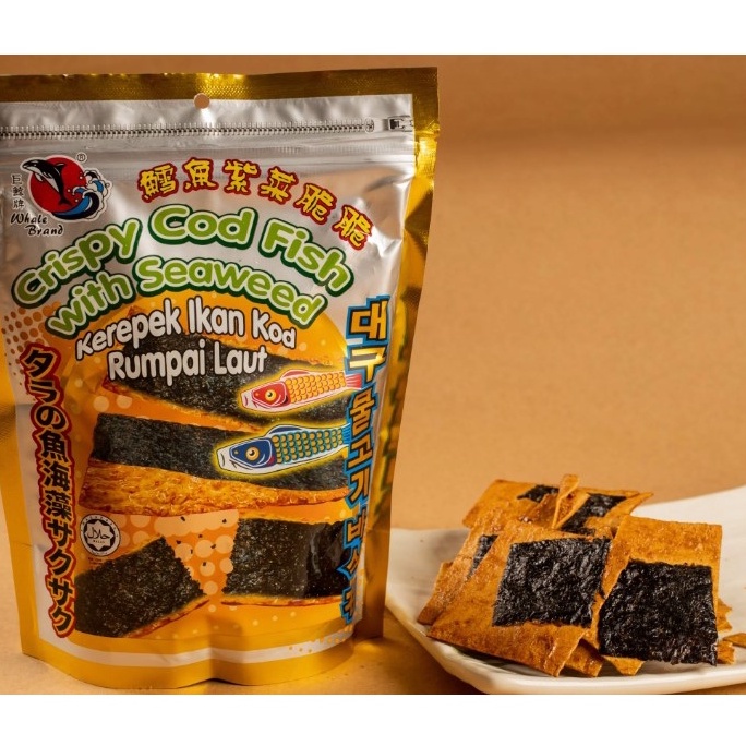 Whale Brand Crispy Cod Fish with Seaweed 鳕鱼紫菜脆脆 | Shopee Singapore
