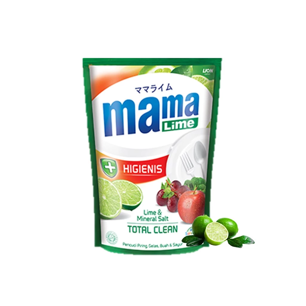 Mama Lime Sabun Cuci Piring Mineral Salt Pouch 400 ml - Gambar 2