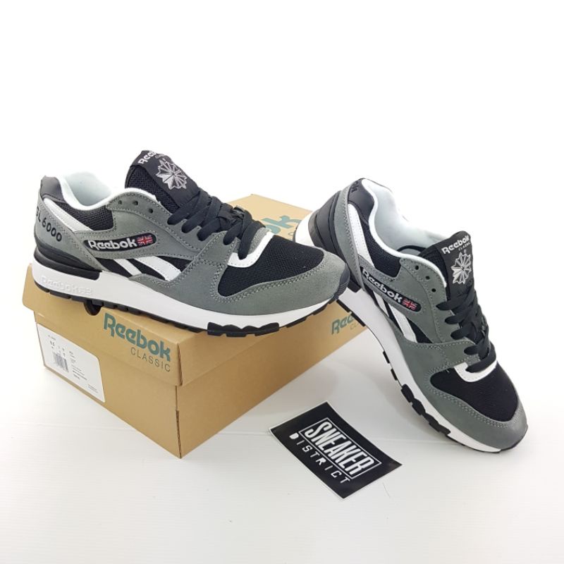 Reebok GL600 Suede Gray Black White Perfect Kicks 1 1 Sepatu