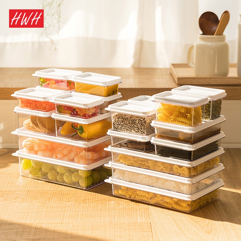HWHOME Refrigerator Organizer Transparent Stackable Food Storage ...