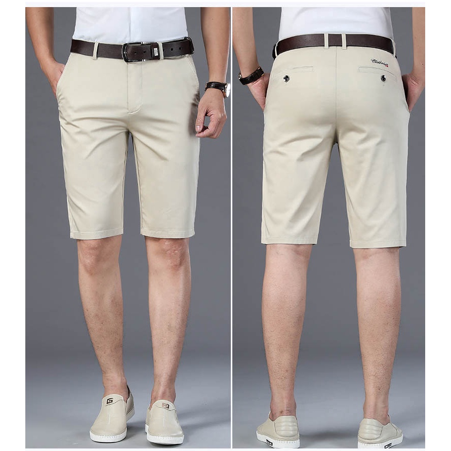 Khaki shorts business casual best sale