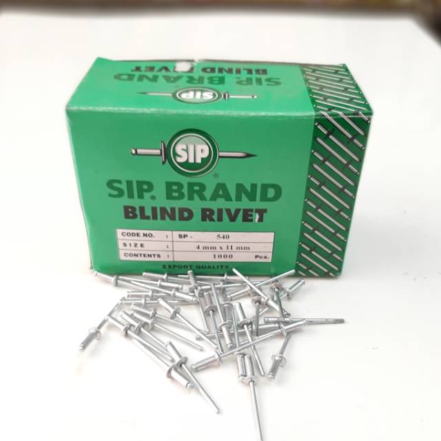 SP 540 rivet nails SIP brand 4mm x 11mm contents 1000 pcs | Shopee ...