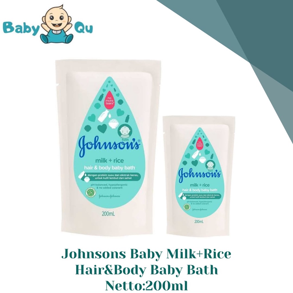 Johnsons Baby Bath Milk + Rice 200ml Refillable Shopee Singapore