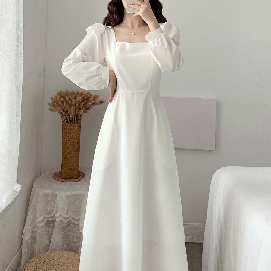 Elegant white 2025 maxi dress