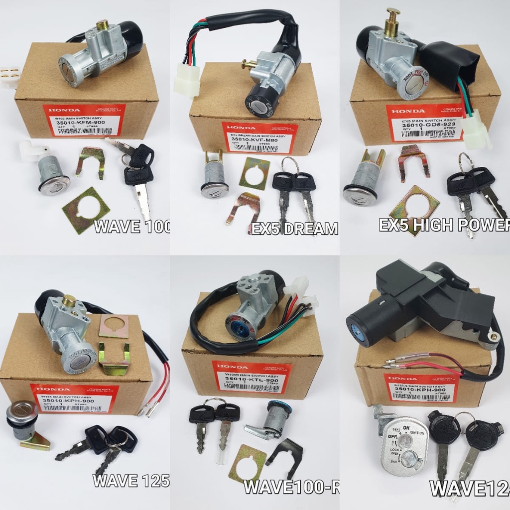 HONDA YAMAHA MODENAS MAIN SWITCH SET LC135 EX5 KRISS EGO Y15ZR Y125ZR ...