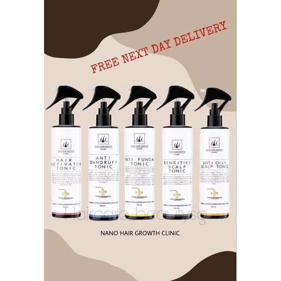 NANO HAIR GROWTH CLINIC TONIC/ SHAMPOO/SCALP CLEANSING/ ANTI DANDRUFF