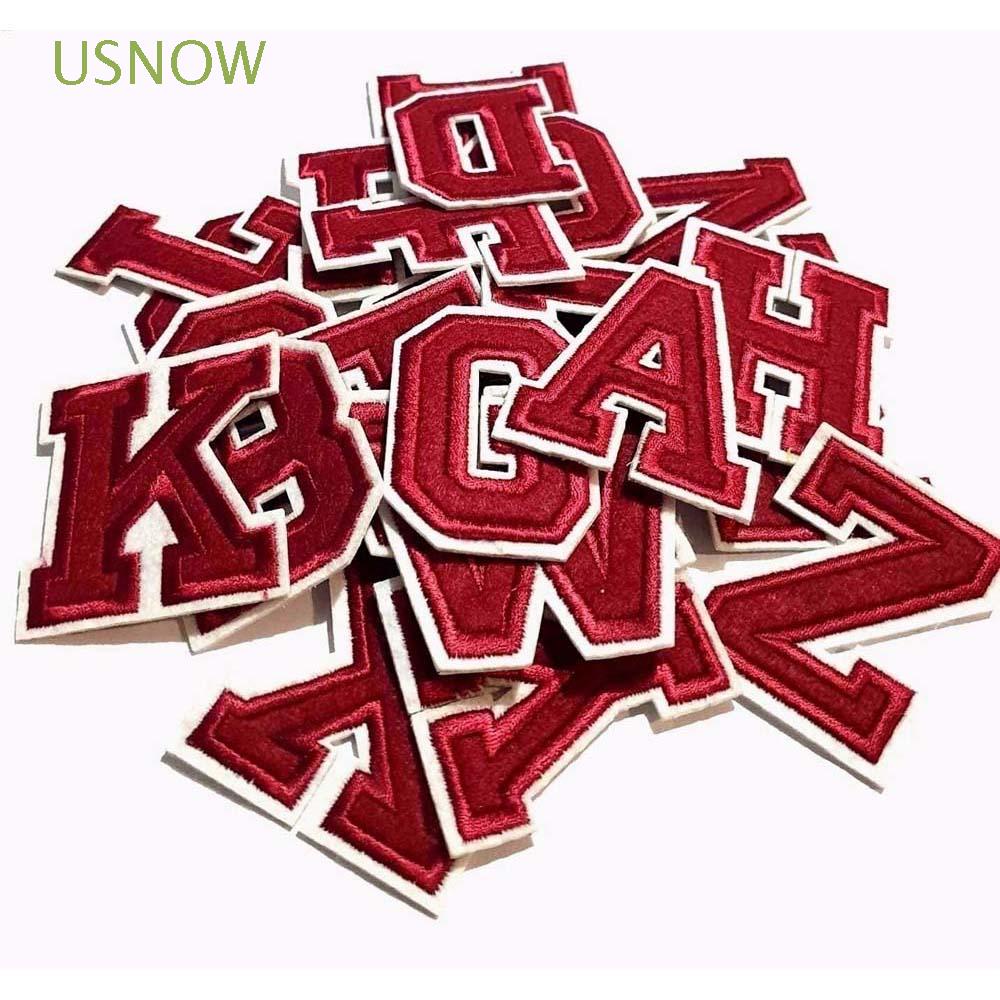 USNOW Red Patches DIY Applique Letter Patches 3D Apparel Sewing Fabric ...