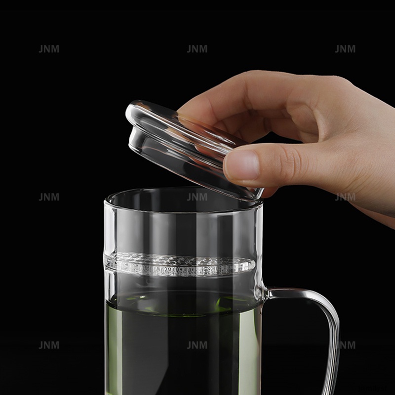 Creative Filter Tea Mug with Handle Transparent Glass Teapot Office Tea ...