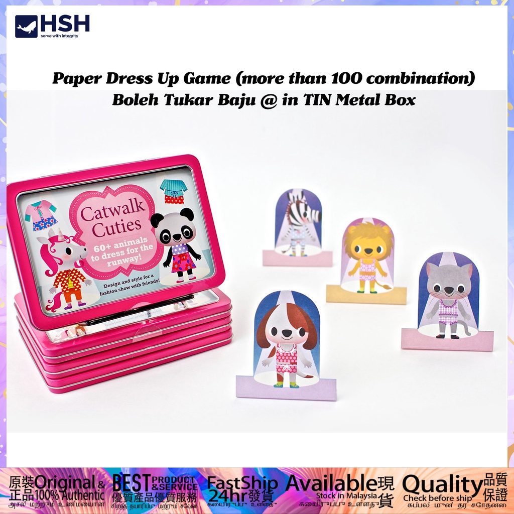Kids Learning Toys - Catwalk Cuties | Mini Tin Set with 60 Animal to ...