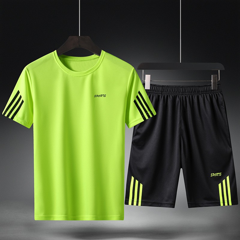 *Ready&Stock* Men's Sports Suit Loose Casual Two-piece Summer Running  Sportswear