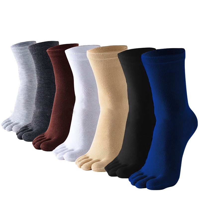 thumbnail image 2 of 6 Pairs Women's Toe Socks - Five Finger Cotton Socks For Yoga, Running & Athletic Activities 2 of 14