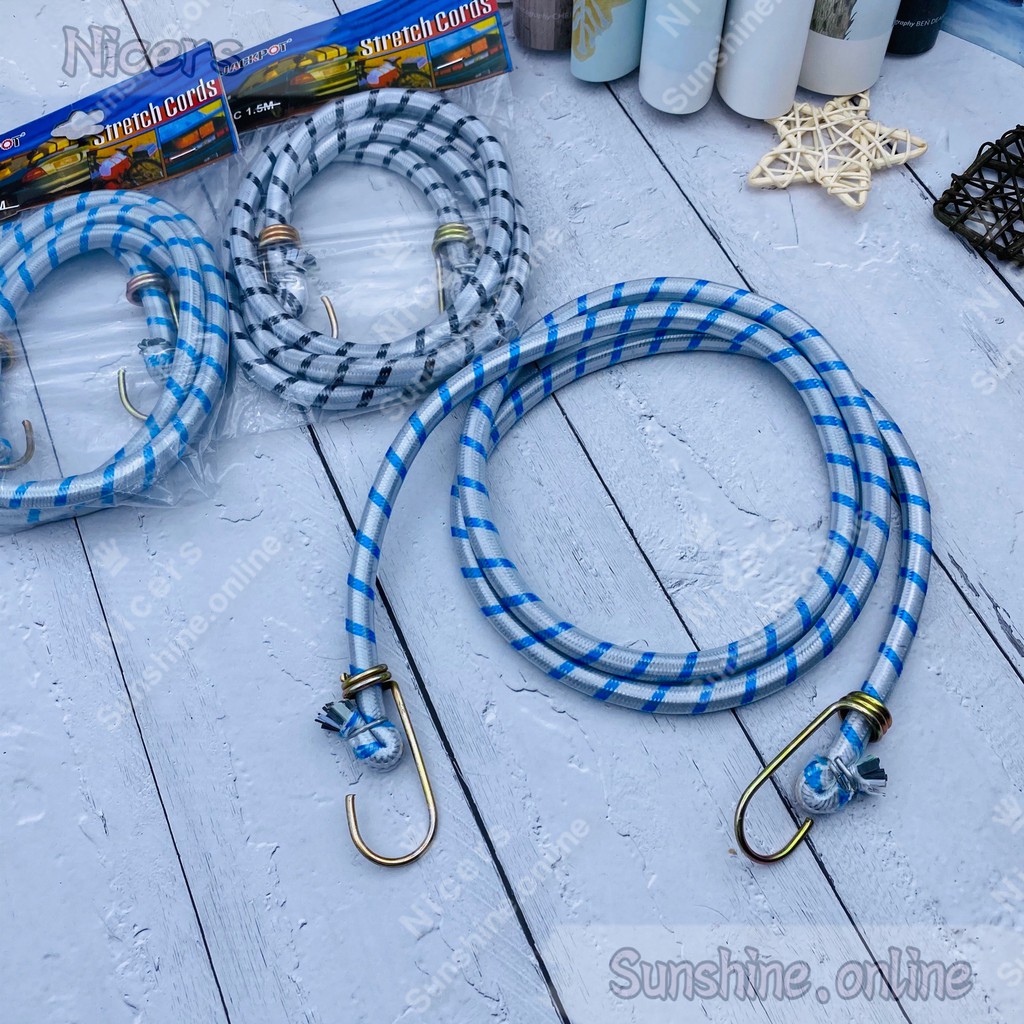 10mm x 1.4m Bungee Cord Hooks Bike Rope Tie Luggage Car Strap Roof Rack