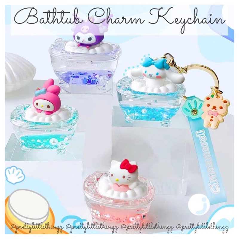 * SG READY STOCK * Sanrio Bathtub Charm Keychain (Hello Kitty, Melody ...